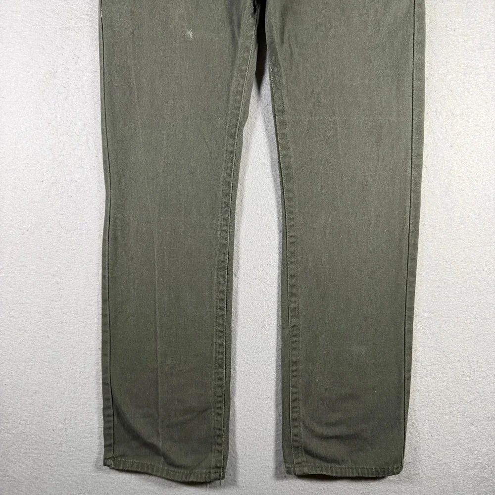 True Religion Billy Super T Mens 34x31 Olive Green Straight Leg Pants USA Made